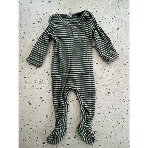 Kate Quinn Organic Footsie; Green Stripe